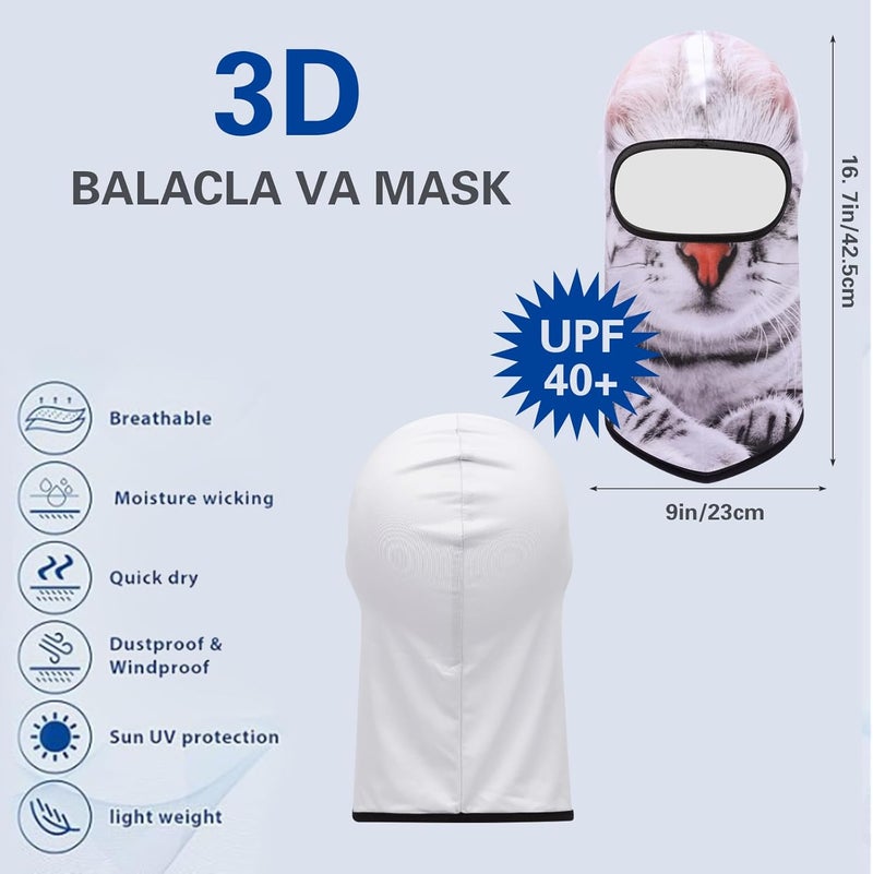 Cutewing Balaclava Mask 3D Print Full Face Mask Cooling Neck Gaiter Sun Protection Face Cover Mask Windproof Ski Mask - Image 3